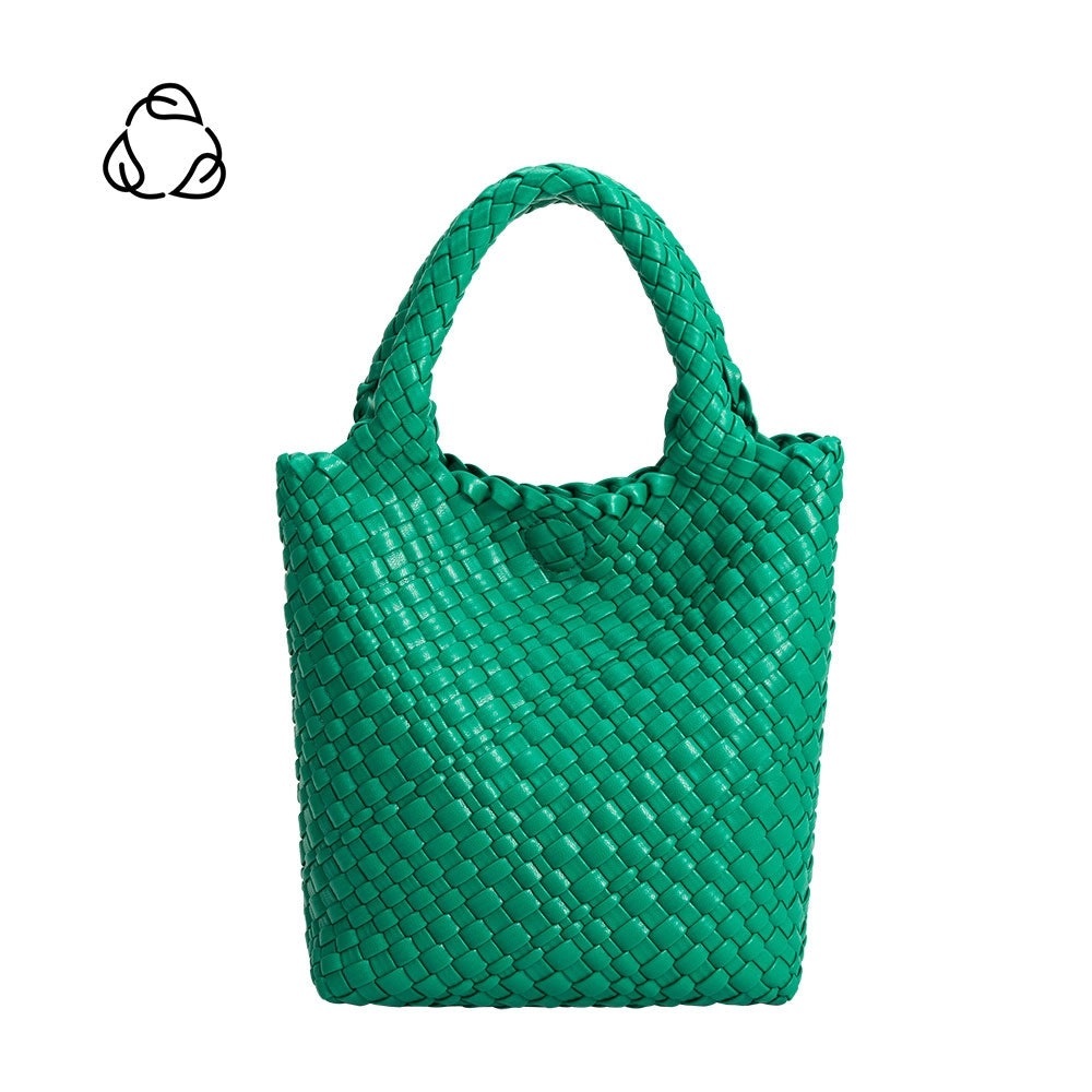 Melie Bianco Eloise Small Recycled Vegan Tote Bag in Green